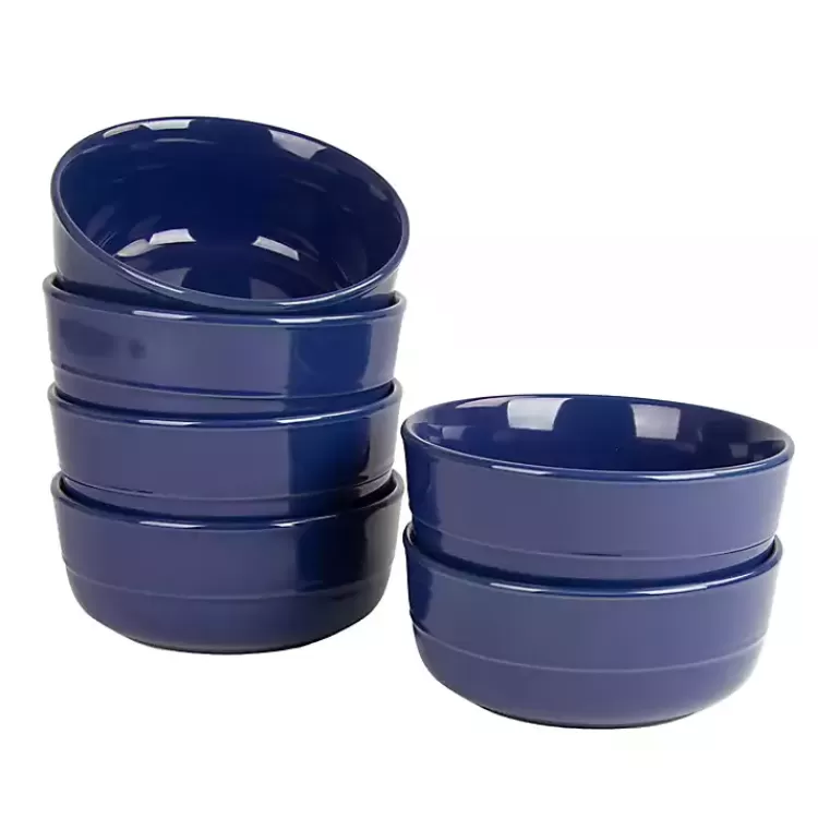 Cobalt Linear Cereal Bowls, Set of 6>Kirklands Home Store
