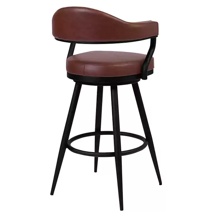 Coffee Faux Leather Justin Swivel Counter Stool>Kirklands Home Fashion