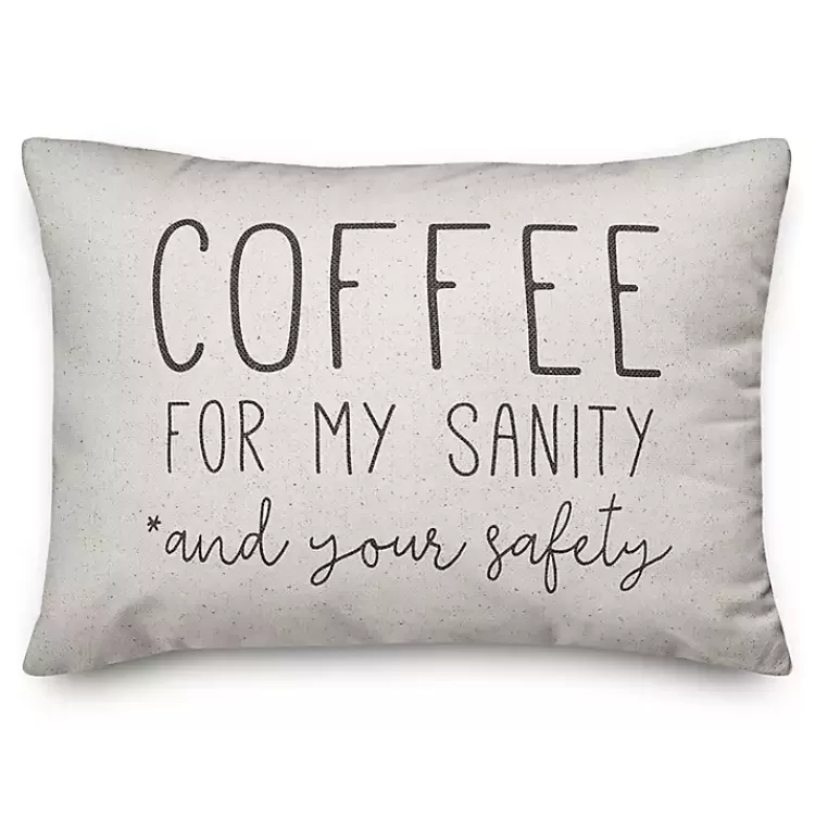 Coffee For My Sanity Indoor/Outdoor Lumbar Pillow>Kirklands Home Best
