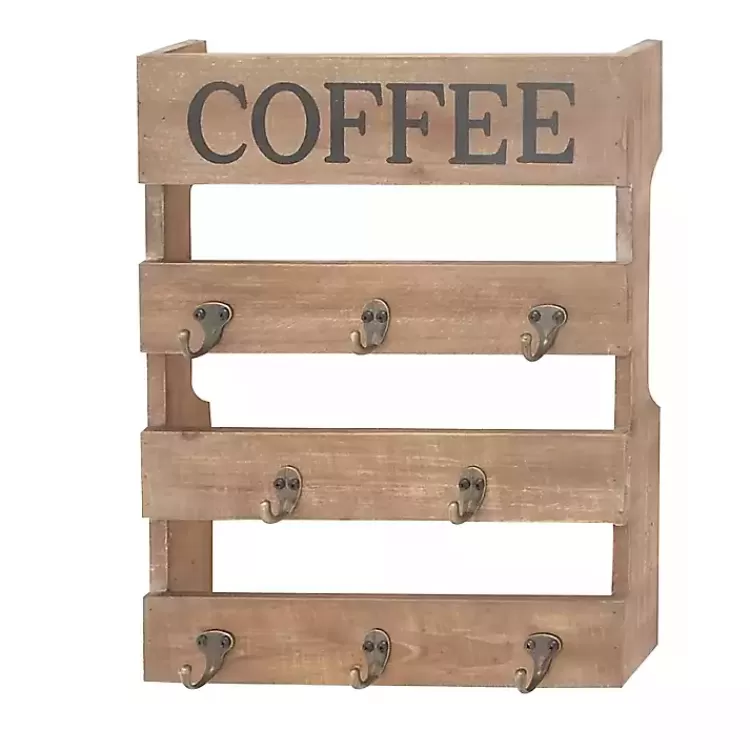 Coffee Metal and Wood Plank Wall Hooks>Kirklands Home Store