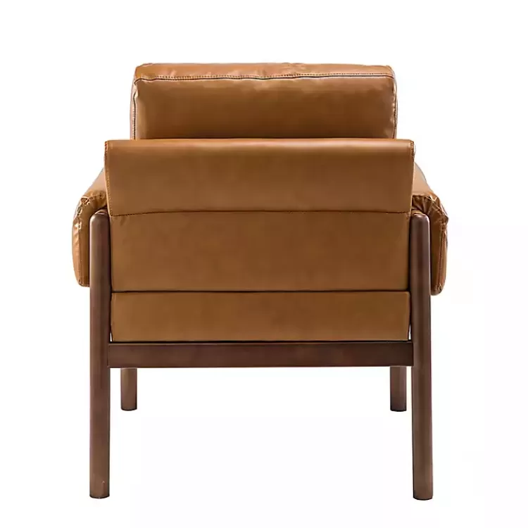 cognac_faux_leather_and_wood_accent_chair_4.webp Cognac Faux Leather and Wood Accent Chair>Kirklands Home Sale