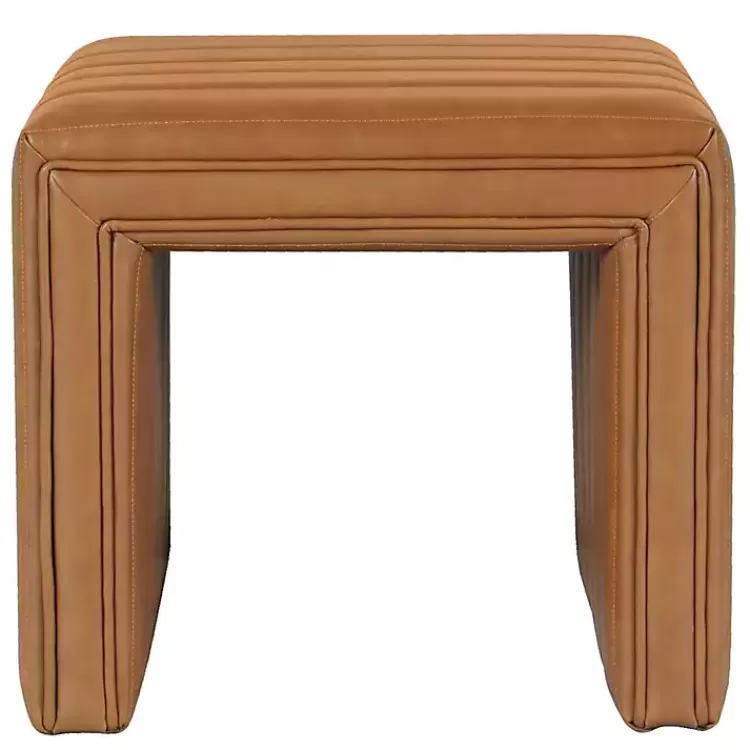 Cognac Leather Arch Ottoman>Kirklands Home Best