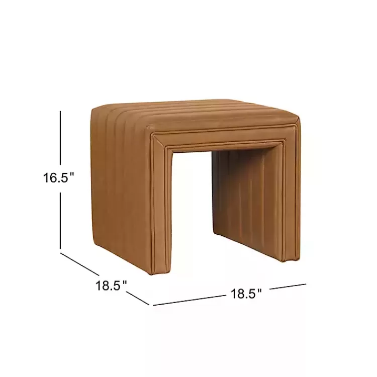 cognac_leather_arch_ottoman_5.webp Cognac Leather Arch Ottoman>Kirklands Home Best