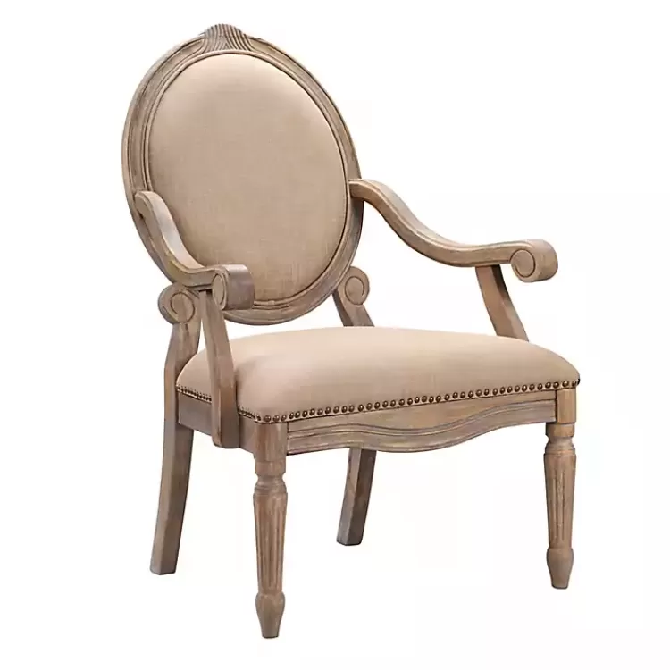 Coley Beige Linen Armchair>Kirklands Home New