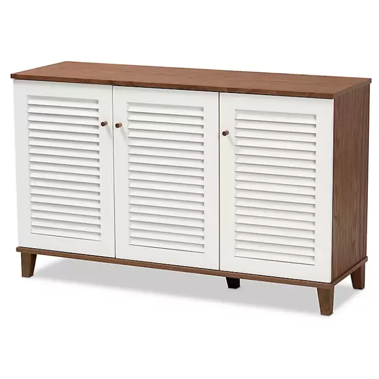 Collier Two-Tone 3-Door Shoe Storage Cabinet>Kirklands Home Best Sale