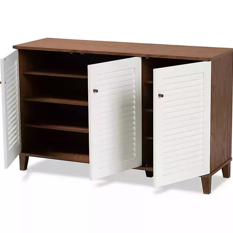 Collier Two-Tone 3-Door Shoe Storage Cabinet>Kirklands Home Best Sale