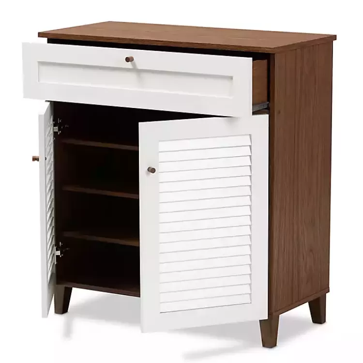 Collier Two-Tone Drawer Shoe Storage Cabinet>Kirklands Home Store