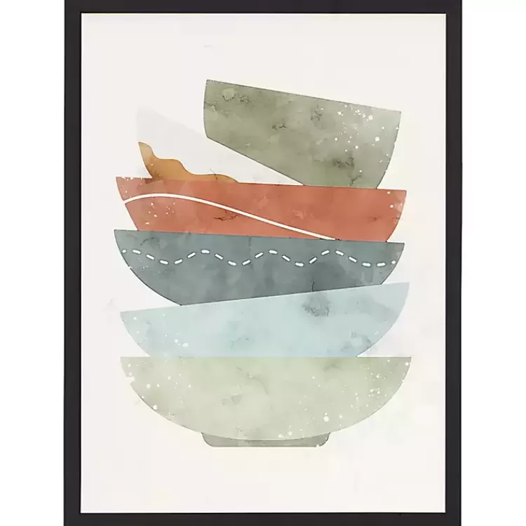 Colorful Bowls Framed Art Print>Kirklands Home Cheap
