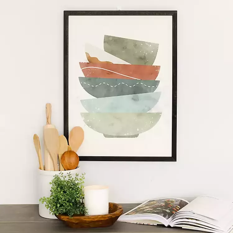 Colorful Bowls Framed Art Print>Kirklands Home Cheap