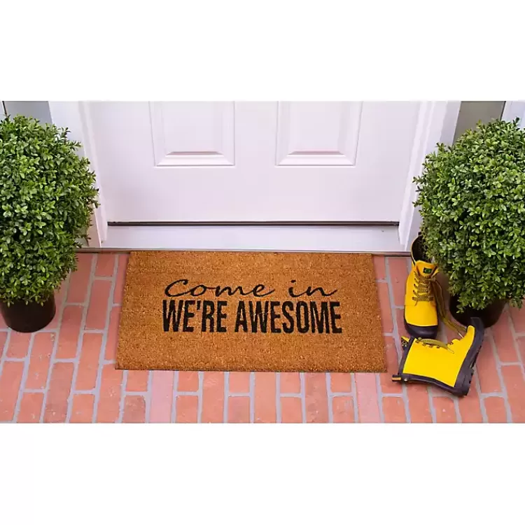 come_in_were_awesome_coir_doormat_2.webp Come In We're Awesome Coir Doormat>Kirklands Home Outlet