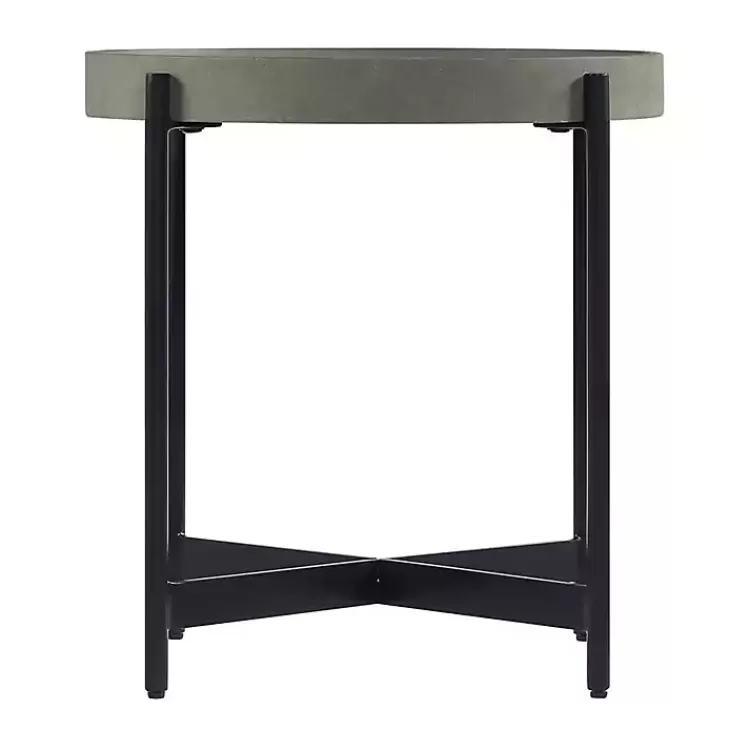 concrete_round_tray_top_side_table_2.webp Concrete Round Tray Top Side Table>Kirklands Home Hot