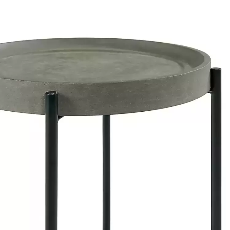 concrete_round_tray_top_side_table_3.webp Concrete Round Tray Top Side Table>Kirklands Home Hot