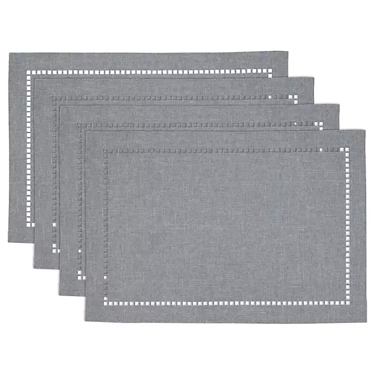 cool_gray_lasercut_hemstitch_placemats_set_of__2.webp Cool Laser-Cut Hemstitch Placemats, Set of 4>Kirklands Home Clearance