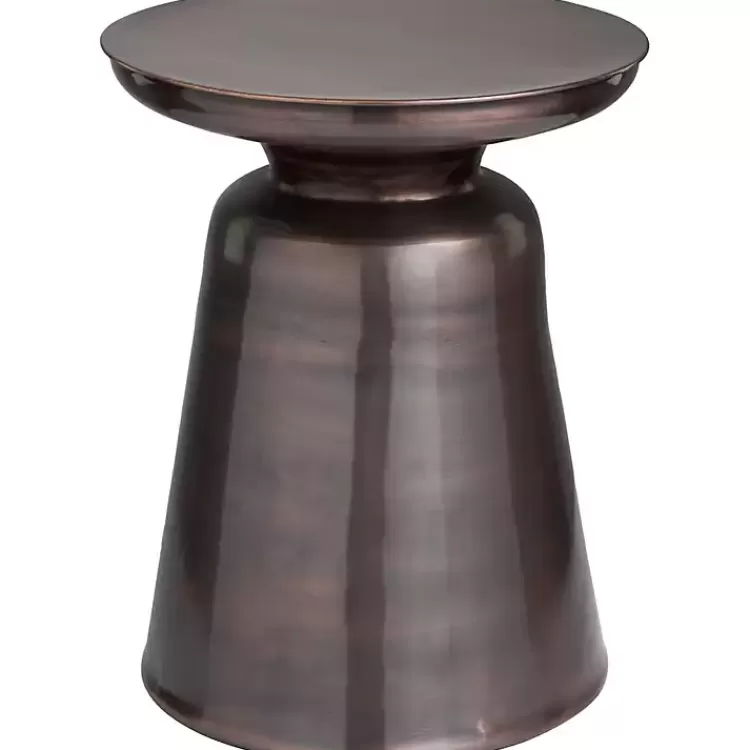 Copper Metal Accent Table with Bell Shaped Base>Kirklands Home Cheap