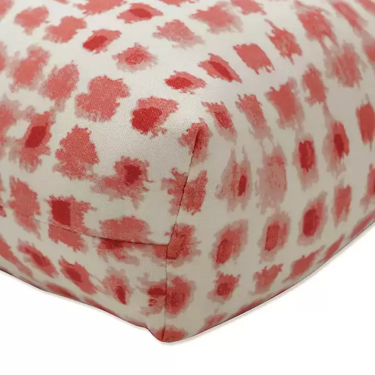 coral_checkered_outdoor_settee_cushion_3.webp Coral Checkered Outdoor Settee Cushion>Kirklands Home Outlet