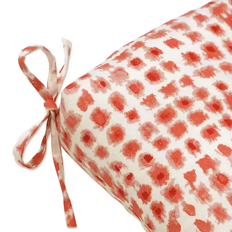 coral_checkered_outdoor_settee_cushion_5.webp Coral Checkered Outdoor Settee Cushion>Kirklands Home Outlet