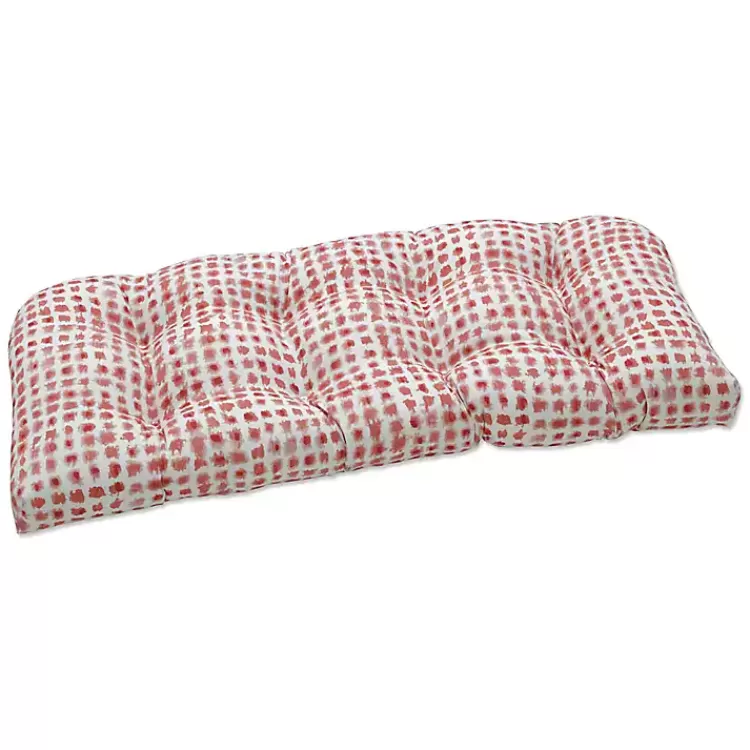 Coral Dotted Settee Cushion>Kirklands Home Clearance