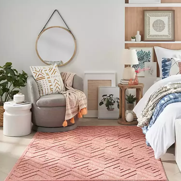 coral_orange_diamond_indooroutdoor_area_rug_x_6.webp Coral Diamond Indoor/Outdoor Area Rug, 5x7>Kirklands Home Best