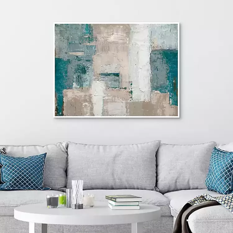 Cosmopolitan Blue Framed Canvas Art Print>Kirklands Home Flash Sale