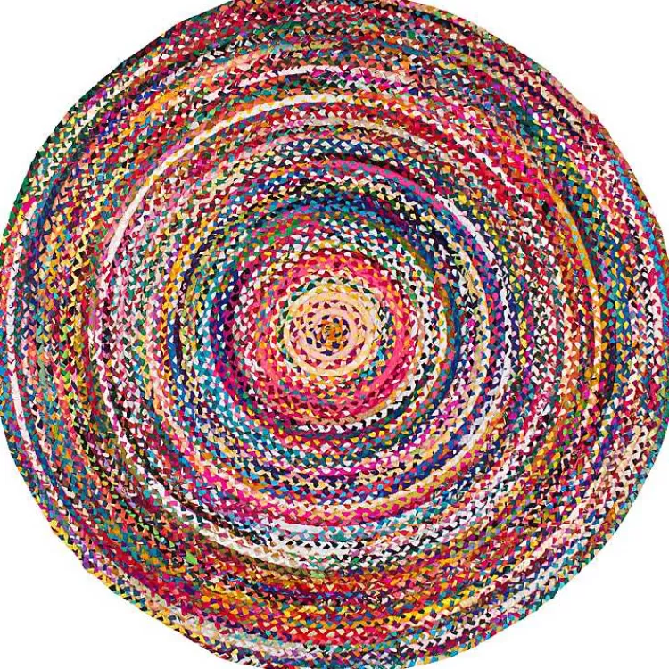 Cotton Braided Tammara Round Area Rug, 6 ft.>Kirklands Home Store
