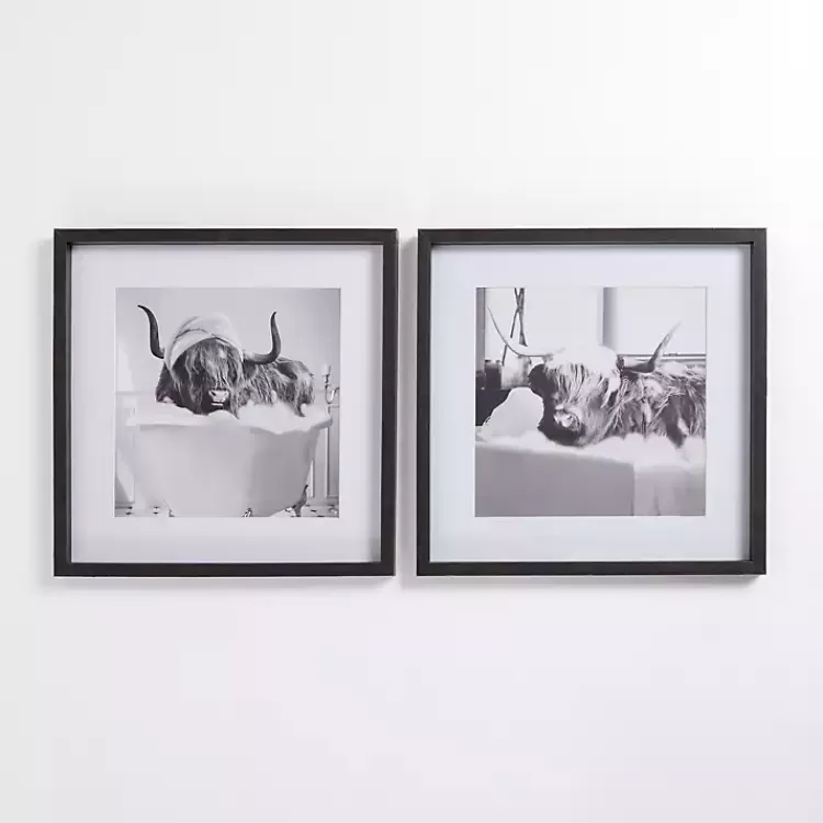 Cow in Bubble Bath Framed Art Prints, Set of 2>Kirklands Home Best Sale