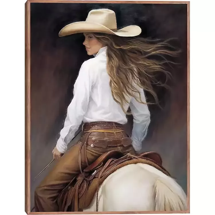 Cowgirl Framed Canvas Art Print>Kirklands Home Store
