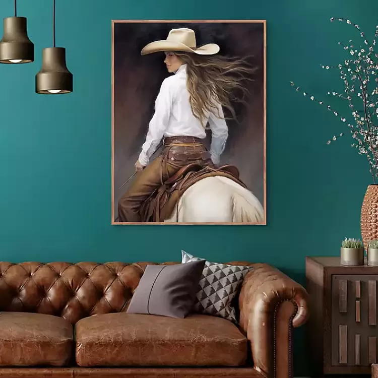 Cowgirl Framed Canvas Art Print>Kirklands Home Store