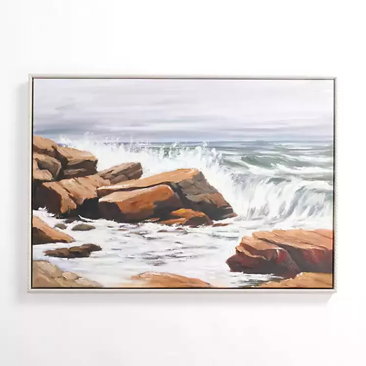 Crashing Waves Framed Canvas Art Print>Kirklands Home Best Sale