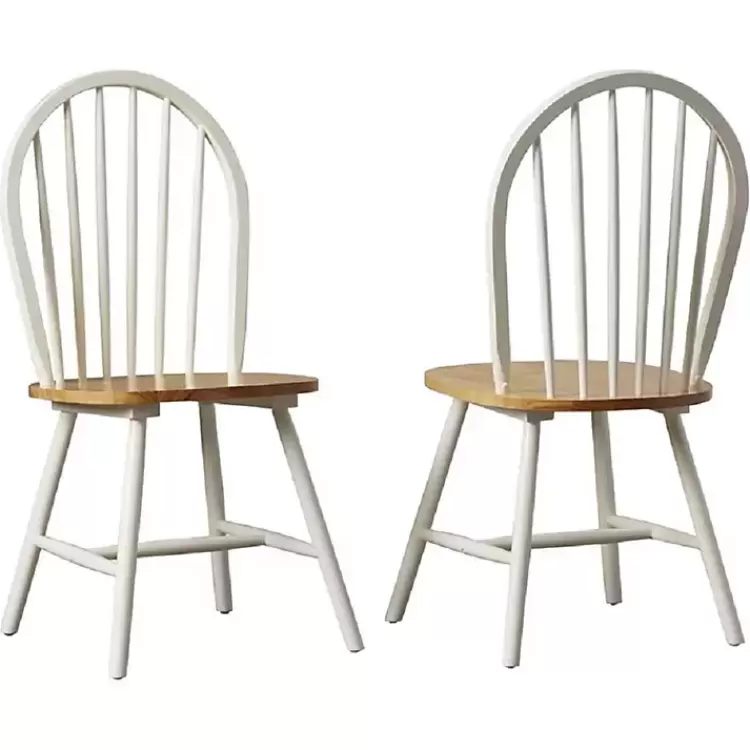 Cream & Natural Wooden Dining Chairs, Set of 2>Kirklands Home Store