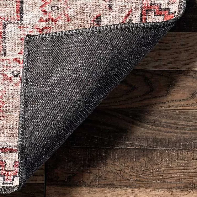 cream__red_diamond_trellis_washable_area_rug_x_6.webp Cream & Red Diamond Trellis Washable Area Rug, 7x9>Kirklands Home Cheap
