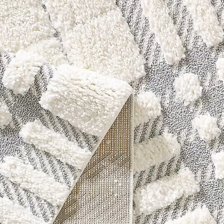 Cream and Gray Tufted Criss-Cross Area Rug, 7x9>Kirklands Home Best