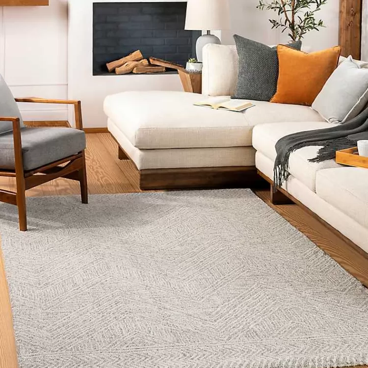 cream_and_gray_zig_zag_area_rug_x_5.webp Cream and Gray Zig Zag Area Rug, 5x7>Kirklands Home Hot