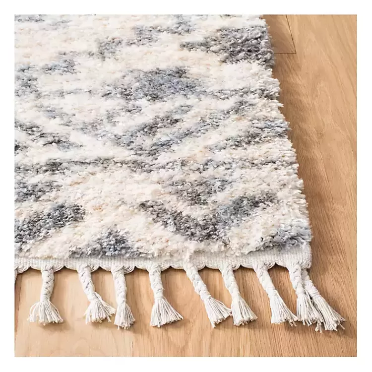 cream_and_navy_moroccan_fringe_shag_rug_x_2.webp Cream and Navy Moroccan Fringe Shag Rug, 5x7>Kirklands Home Online