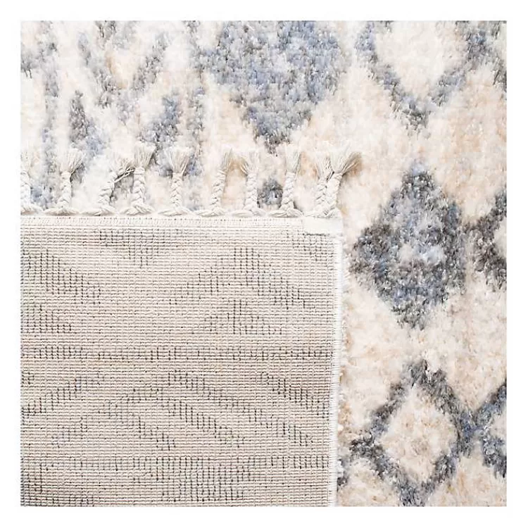 cream_and_navy_moroccan_fringe_shag_rug_x_3.webp Cream and Navy Moroccan Fringe Shag Rug, 5x7>Kirklands Home Online