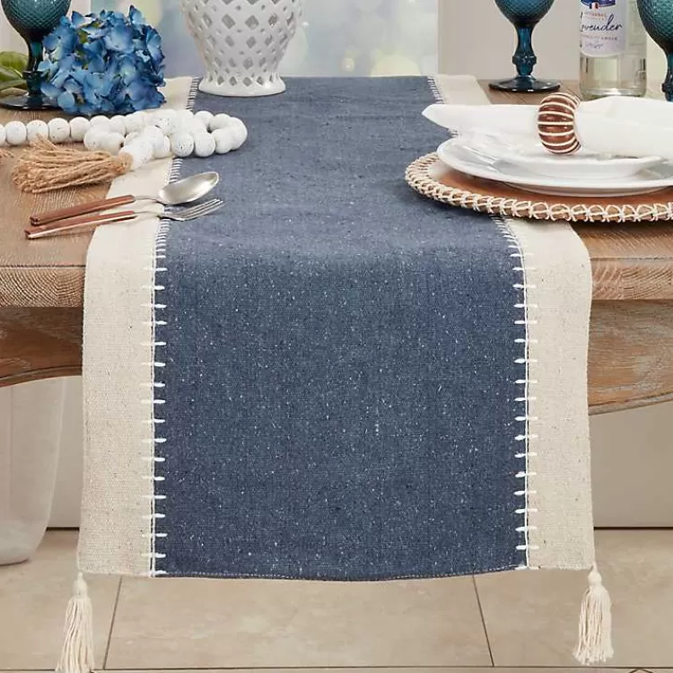 cream_and_navy_whipstitch_border_table_runner_2.webp Cream and Navy Whipstitch Border Table Runner>Kirklands Home Cheap