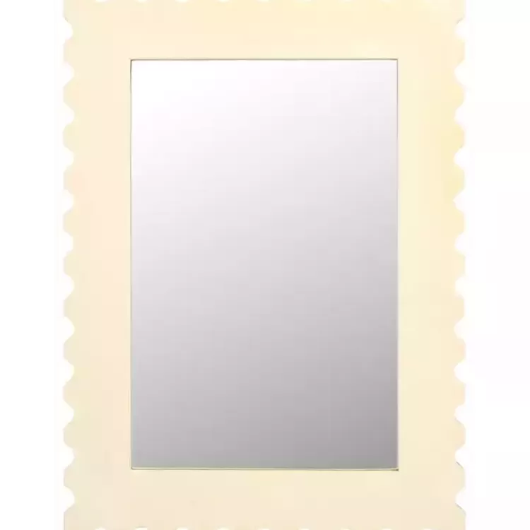 Cream Angular Scalloped Nadia Wall Mirror>Kirklands Home Fashion
