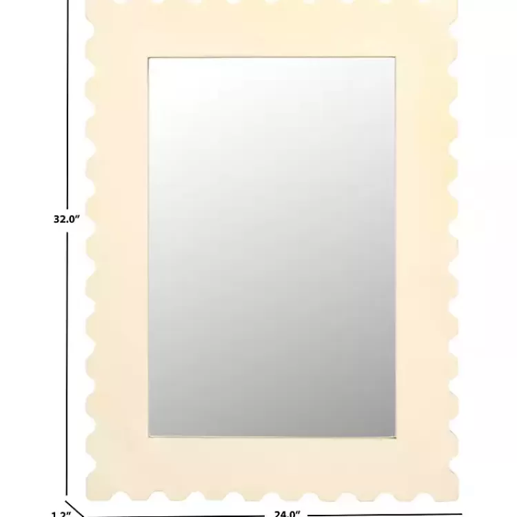Cream Angular Scalloped Nadia Wall Mirror>Kirklands Home Fashion