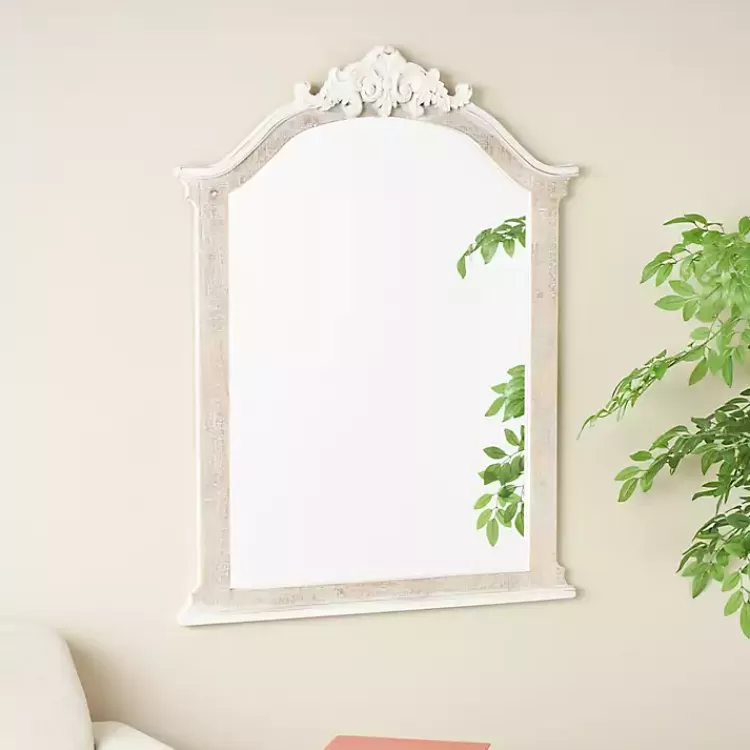 Cream Arched Rectangle Scroll Wall Mirror>Kirklands Home Best