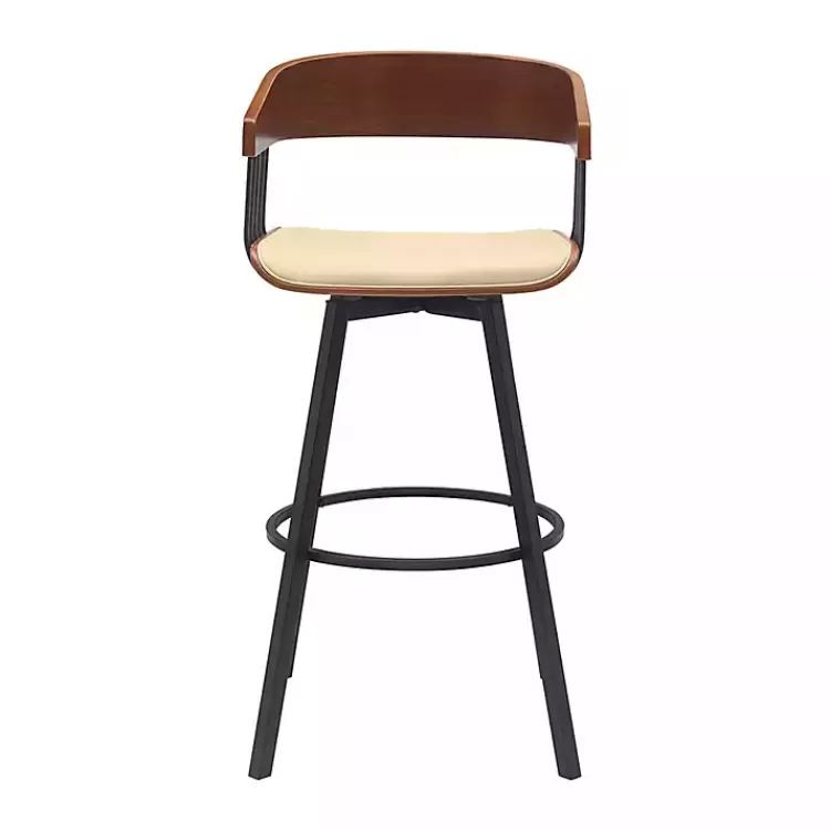 Cream Athena Swivel Bar Stool>Kirklands Home Shop