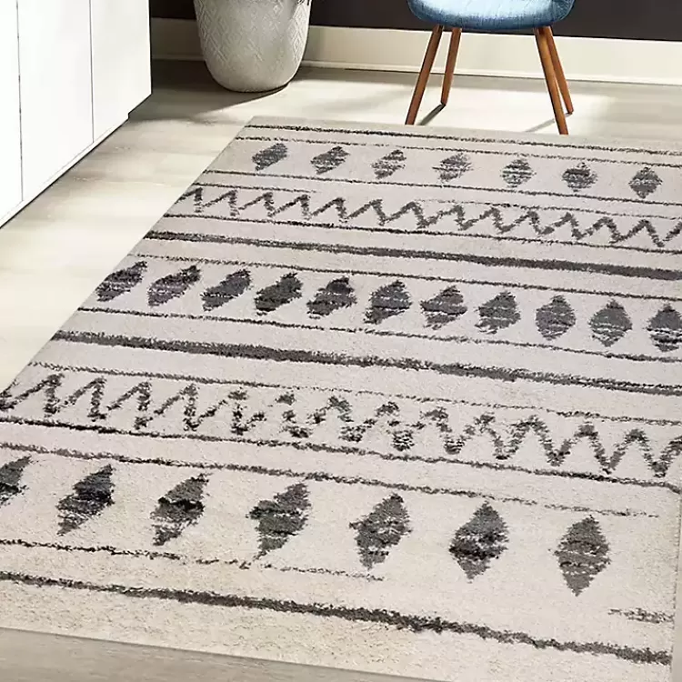 cream_boho_striped_area_rug_x_7.webp Cream Boho Striped Area Rug, 5x8>Kirklands Home Best Sale