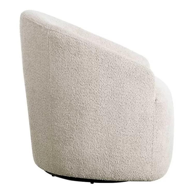 cream_boucle_barrel_swivel_accent_chair_4.webp Cream Boucle Barrel Swivel Accent Chair>Kirklands Home Flash Sale