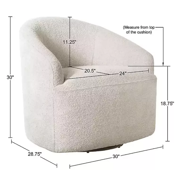 cream_boucle_barrel_swivel_accent_chair_8.webp Cream Boucle Barrel Swivel Accent Chair>Kirklands Home Flash Sale