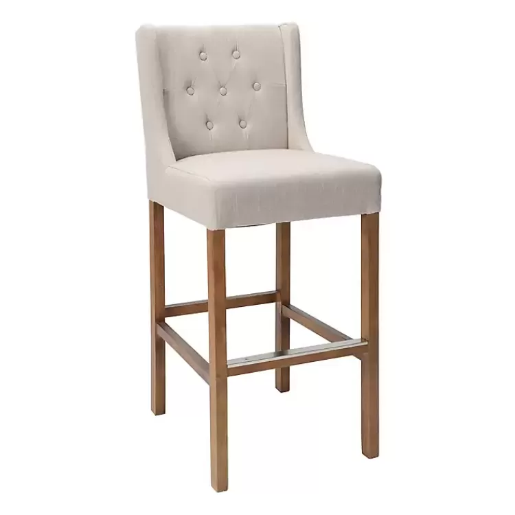 Cream Button Tufted Kia Barstool>Kirklands Home Flash Sale