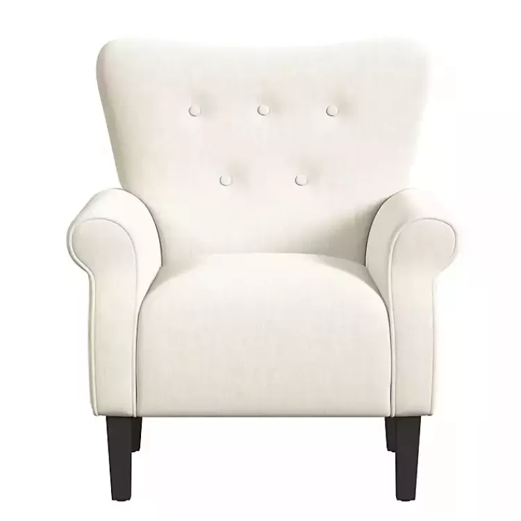 cream_buttontufted_rolled_arm_accent_chair_2.webp Cream Button-Tufted Rolled Arm Accent Chair>Kirklands Home Cheap