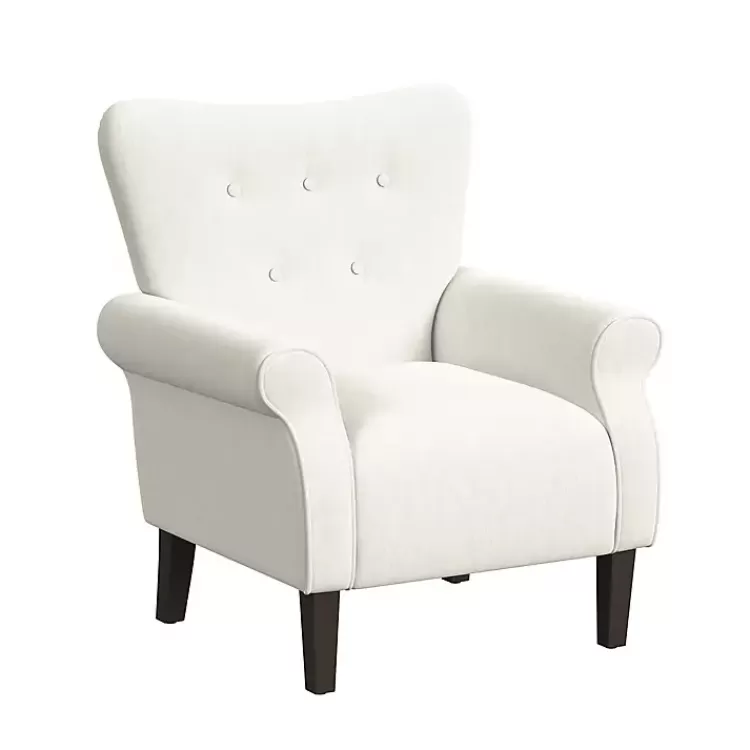 cream_buttontufted_rolled_arm_accent_chair_3.webp Cream Button-Tufted Rolled Arm Accent Chair>Kirklands Home Cheap
