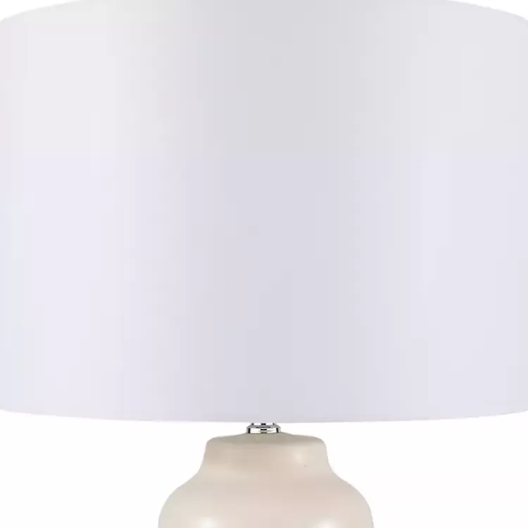 Cream Ceramic Rounded Hourglass Table Lamp>Kirklands Home Best Sale