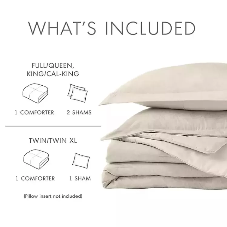 cream_chambray_pc_king_comforter_set_7.webp Cream Chambray 3-pc. King Comforter Set>Kirklands Home Best Sale