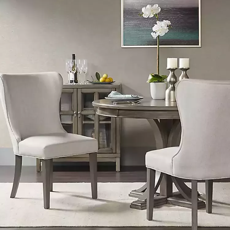Cream Curved Back Upholstered Dining Chair>Kirklands Home Store
