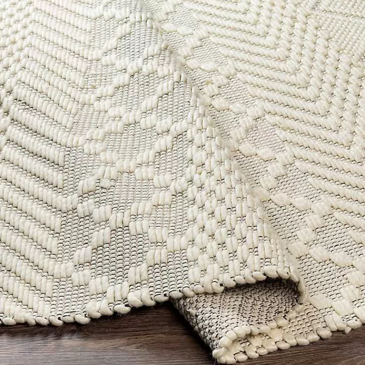 cream_diamond_tassel_wool_area_rug_x_2-1.webp Cream Diamond Tassel Wool Area Rug, 5x7>Kirklands Home Clearance