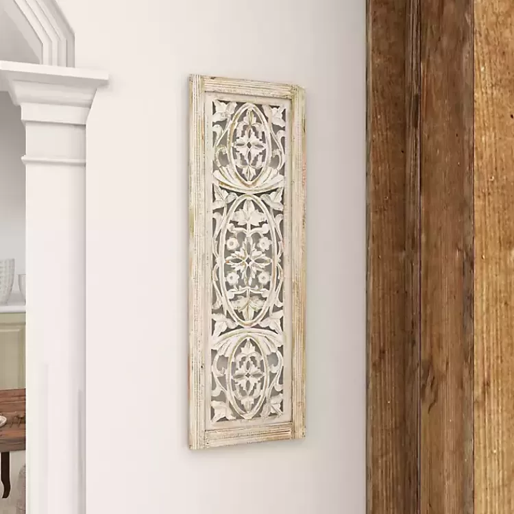 cream_distressed_carved_floral_wall_plaque_10.webp Cream Distressed Carved Floral Wall Plaque>Kirklands Home Cheap